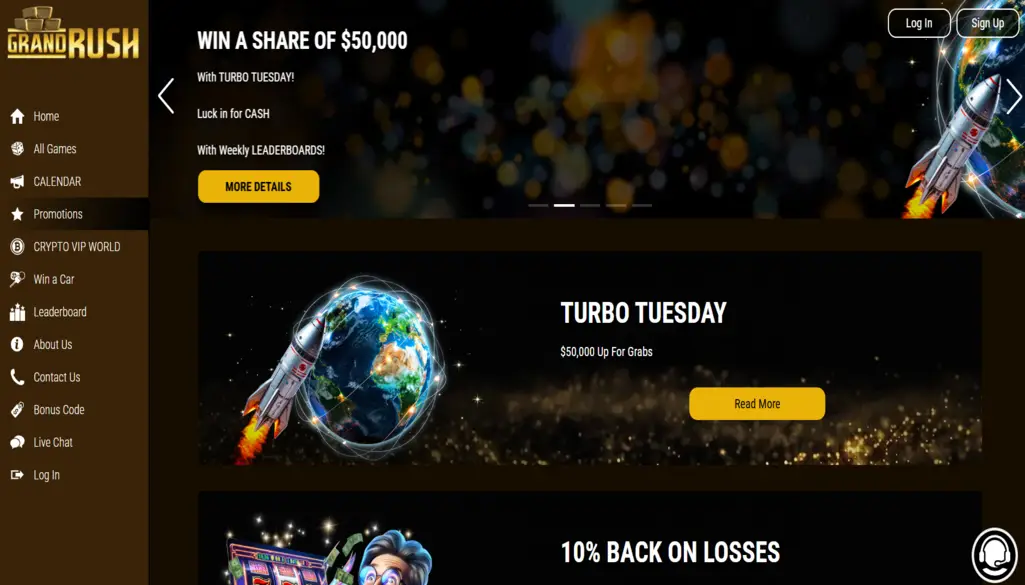 Grand Rush Casino Bonuses